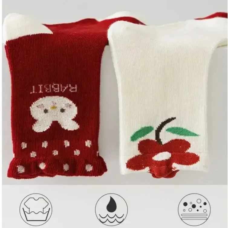 Color: SKY BLUE, Size: 7-9T - Kids Autumn Socks Cute Red Floral Pattern Sock Girls New Year Calf Socks Children's Socks 5 Pairs Cotton Socks