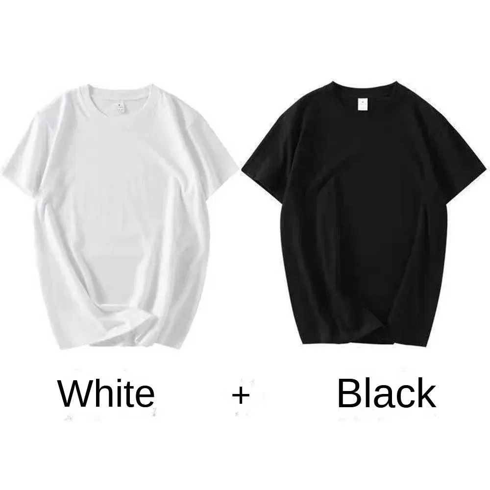 Color: Dark Grey, Size: XXXL, Sale by Pack: Pack of 2 - 2PCS 100% Cotton Solid T Shirts Men's and Women's Short Sleeve White Tees Casual Breathable Loose Round Neck T-shirt Couple Tops