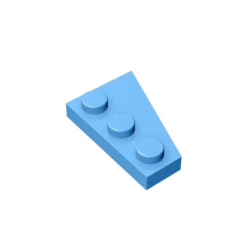 Color: Pink - Gobricks GDS-546 Wedge, Plate 3 x 2 Left  compatible with lego 43723 pieces of children's DIY Assemble Building Blocks
