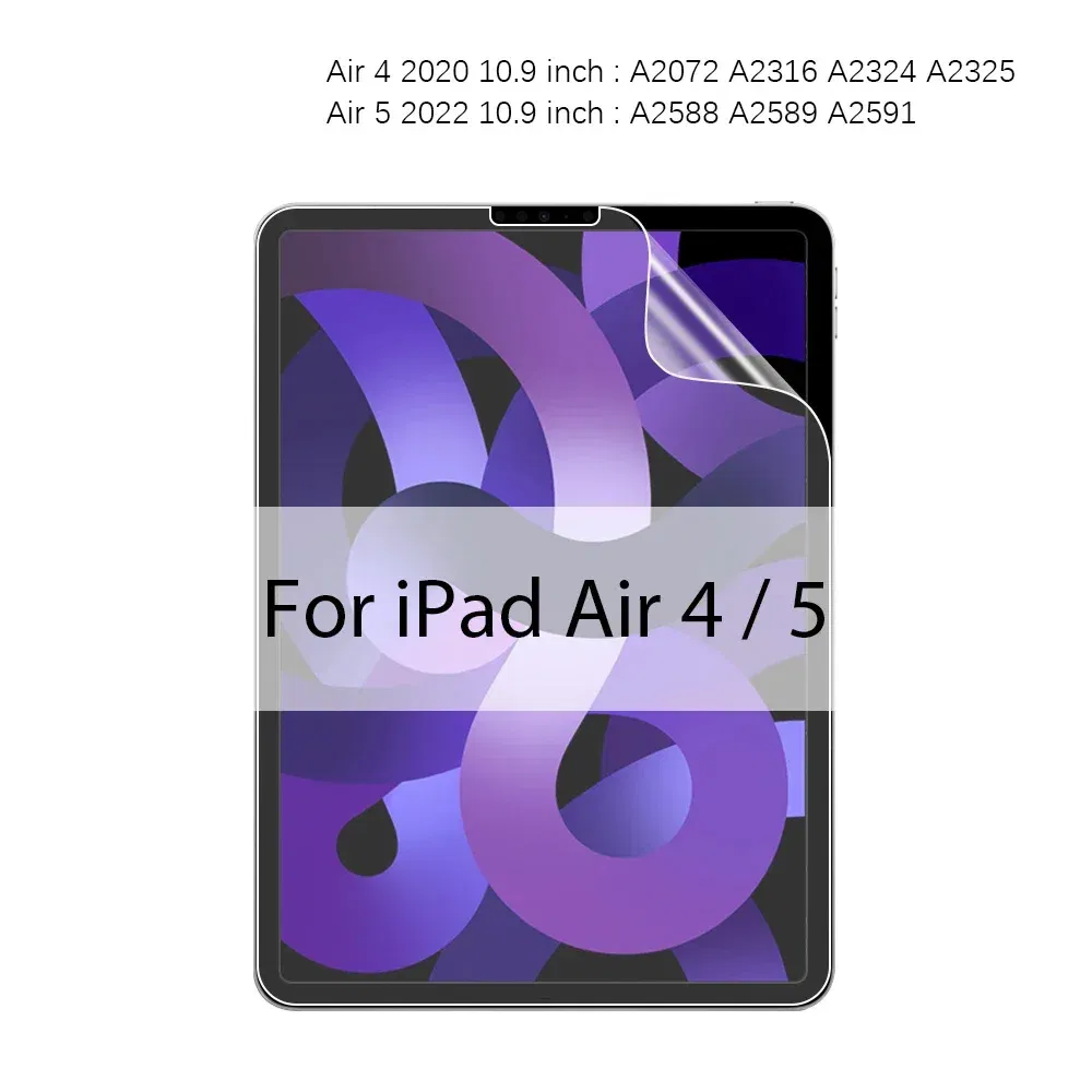 Color: Blue - Like Paper Film Screen Protector For iPad Air 13 11 5 4 3 M2 M4 2024 Pro 12.9 12 9 10th 9th 8th 7th Generation Mini 6 Matte Film