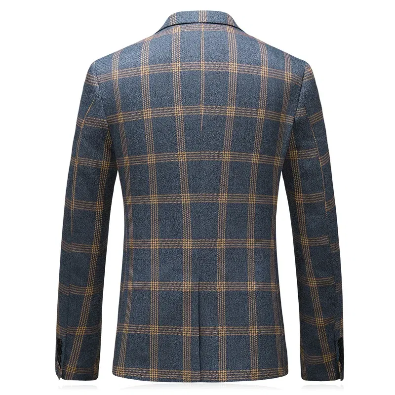Color: Gold, Size: 5XL - High-End Three-Piece Men's Wedding Suit with Vest And Trousers Fashion Business Casual Groom's Dress All-In-One