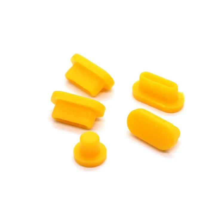 Color: Yellow - 5pcs/set Silicone Data Port Anti Dustproof Plugs For MacBook Air 13 A1932 Touch Bar 13&15 Dust Plug Stopper Cover Set