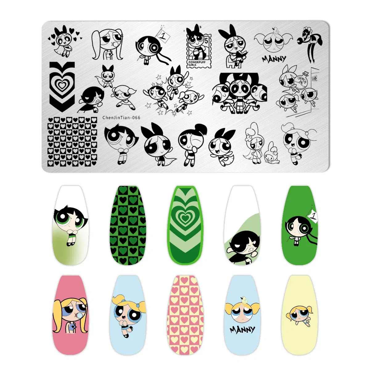 Color: WHITE, Ships From: CHINA - 1PC Cute Animal Nail Stamping Plates Cartoon Character polish Nail Stamp Nail Art Template Image Plate Art stencils For Stamping