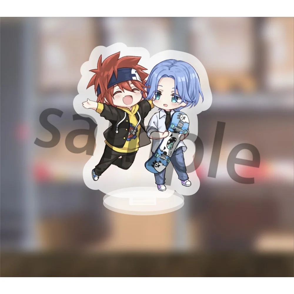 Color: GRAY, Size: 10 cm, Ships From: CHINA - Popular Anime The Infinity Cartoon Figure Acrylic Stand Model Cherry Blossom Hasegawa Langa Bag Pendant Skateboard Fans For Gift