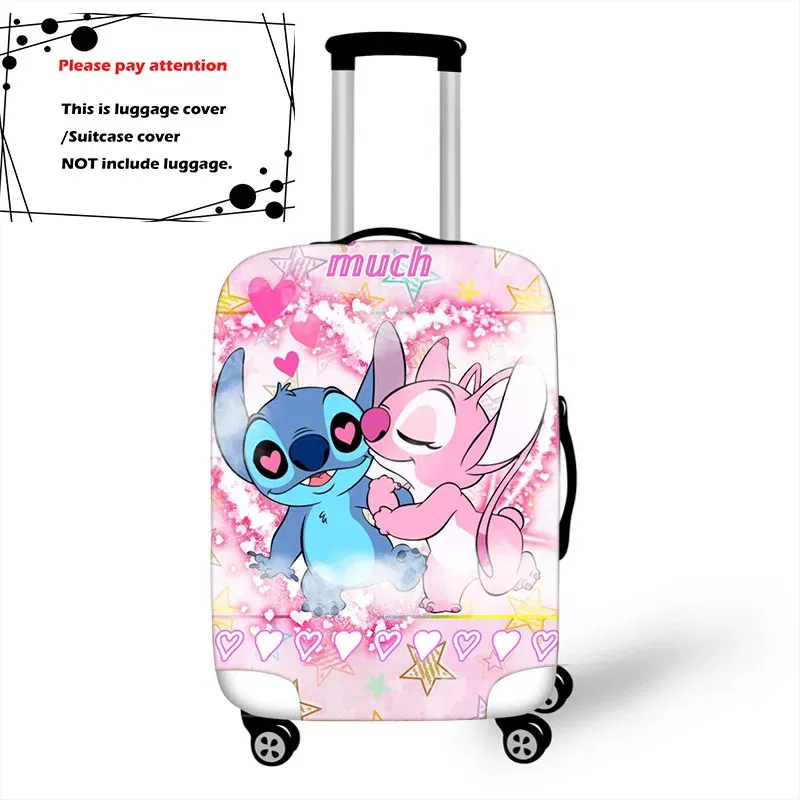 Color: PURPLE, Size: XL - Lilo Stitch Elastic Luggage Protective Cover Trolley Suitcase Dust Bag Case Cartoon Travel Accessories