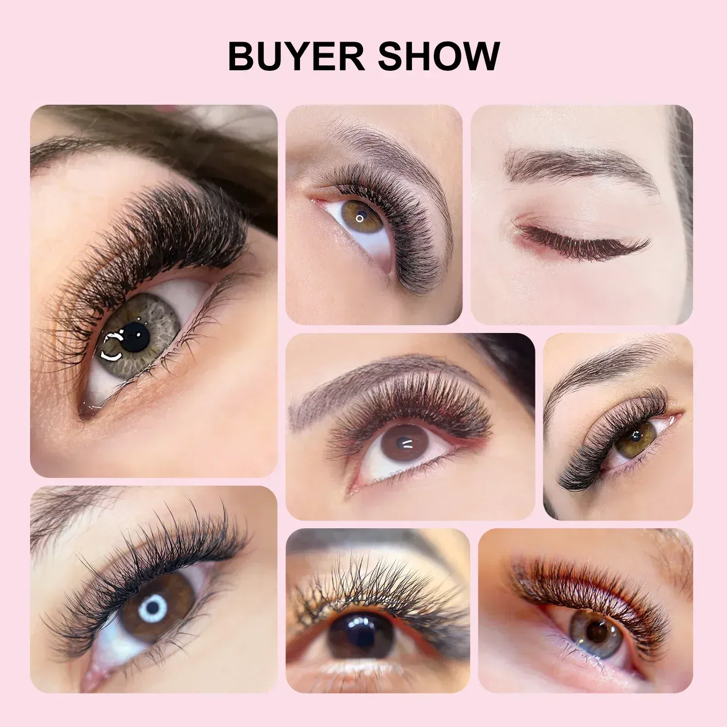Color: BLACK & RED, Curl: D, Thickness: 0.07mm, Length: 15mm - ARISON YY Lashes and 3D/4D/5D W Shape Lashes Brasileiro Premade Volume Eyelashes Extension Soft Thin Easily Grafting Extension