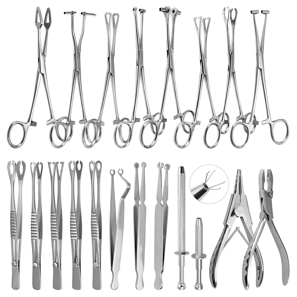 Metal color: BRASS PLATED - Surgical Steel Pliers Body Piercing Tool Forceps Needle Pipe Clamp Tweezers Open Close CBR Ring Plier Ear Belly Nose Pierc Tools