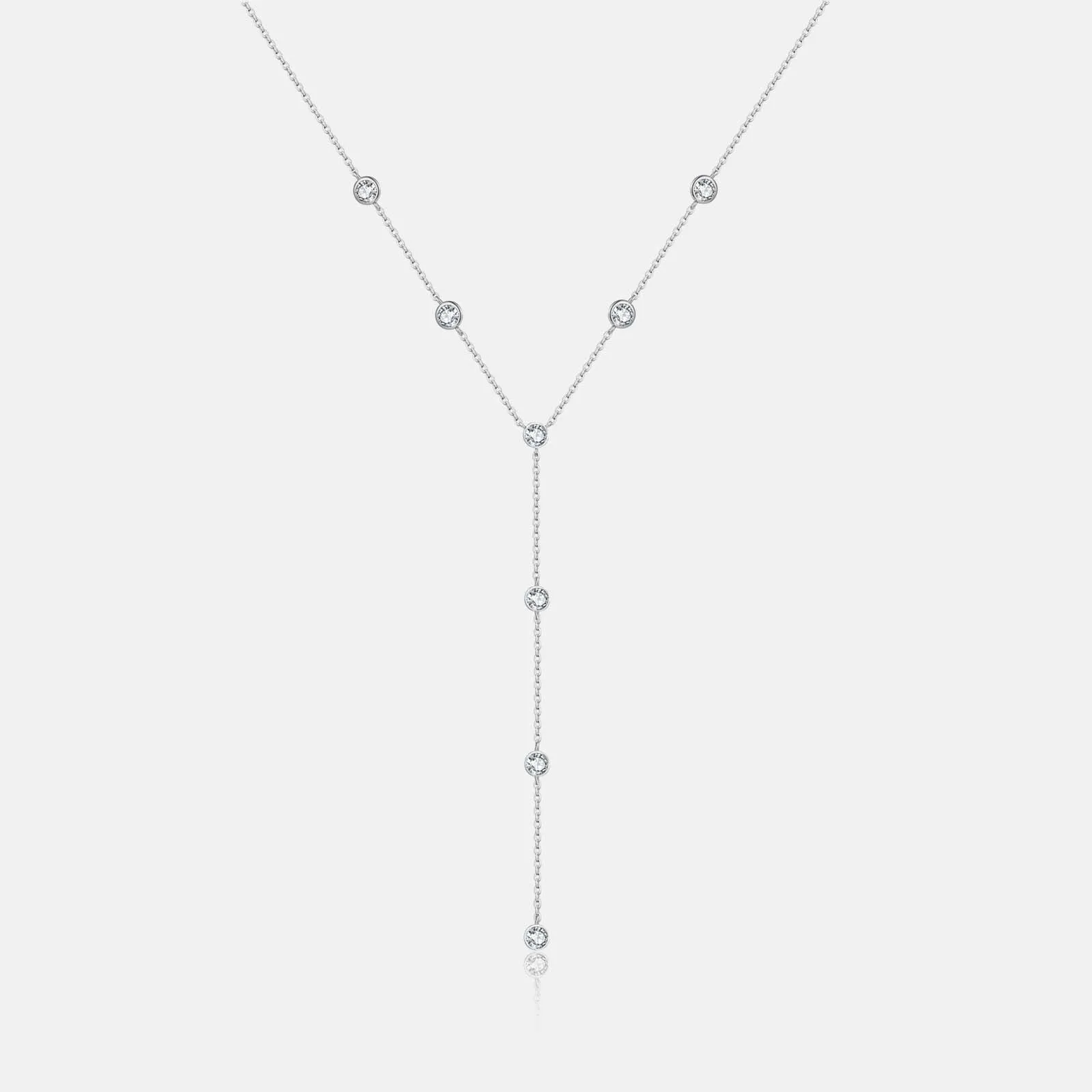Gem Color: WHITE - VEWANT Cross Y Crystal Pendant Charm Choker Necklace Long Chain 925 Sterling Silver Pendant 2024 Wedding Luxury Gift For Women