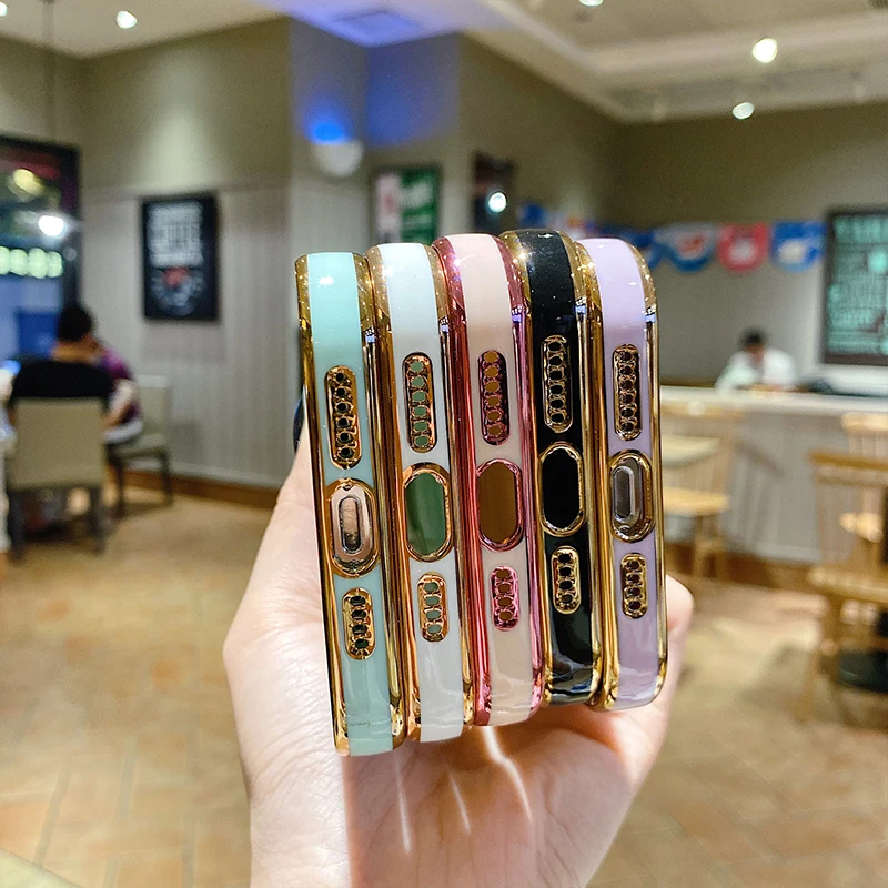 Color: army green, Compatible-Phone Models: For iPhone 15, Ships From: CN - Electroplating Side Love Heart Phone Case For IPhone 17 16 15 14 13 12 11 Pro Max XR 8 Plus SE2/SE3 Shockproof Back Cover