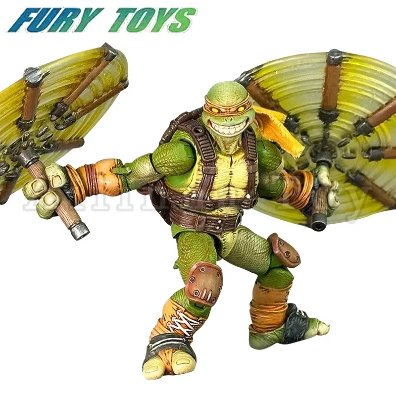 Color: Silver - Fury Toys 1/12 5inches Action Figure Wave 3 Rage Samurai Force Turtle Summer Anime Model
