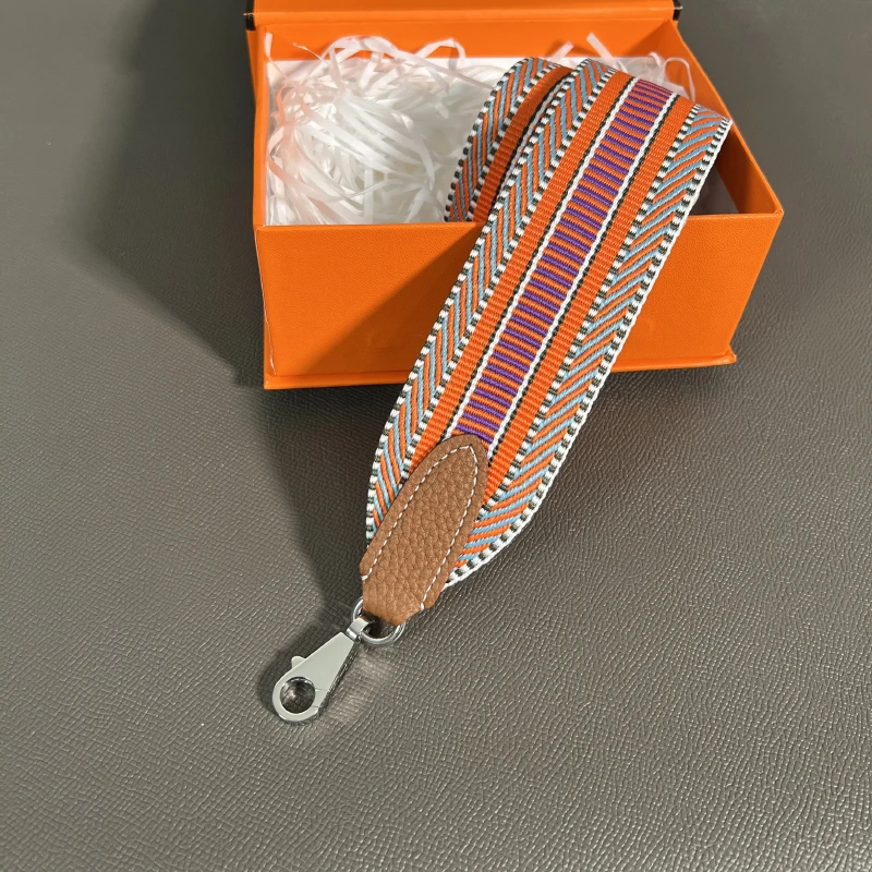 Color: Rose Gold, Size: S - Herbag Evelyn Replacement Shoulder Strap Gold Togo Cowhide Woven Canvas 5cm Wide Hand-Sewn
