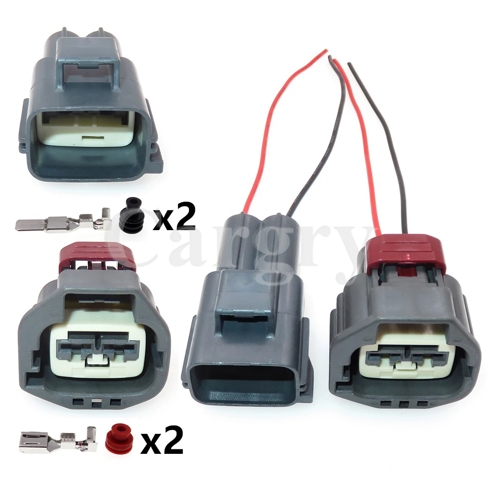 Color: WHITE - 1 Set 2P 7282-5596-10 Car Large Current Connector 7283-5596-10 AC Assembly Automobile Waterproof Electric Wire Socket