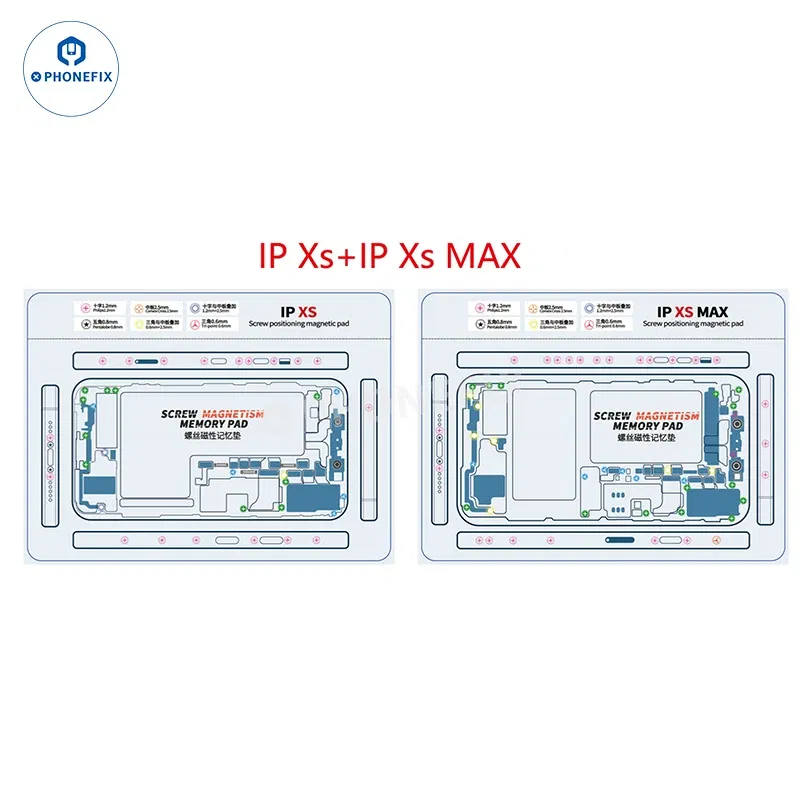 Color: Brown - Soft Magnetic Screw Positioning Keeper Chart for iPhone X-15Pro Max Disassembly Double Sided Screw Setting Opening Guiding Mat
