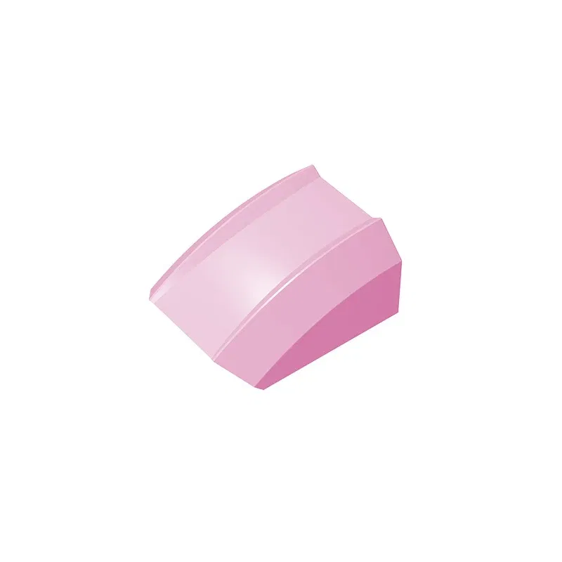 Color: Burgundy - Gobricks GDS-1015 Slope, Curved 2 x 2 Lip compatible  30602 47904 pieces of children's DIY