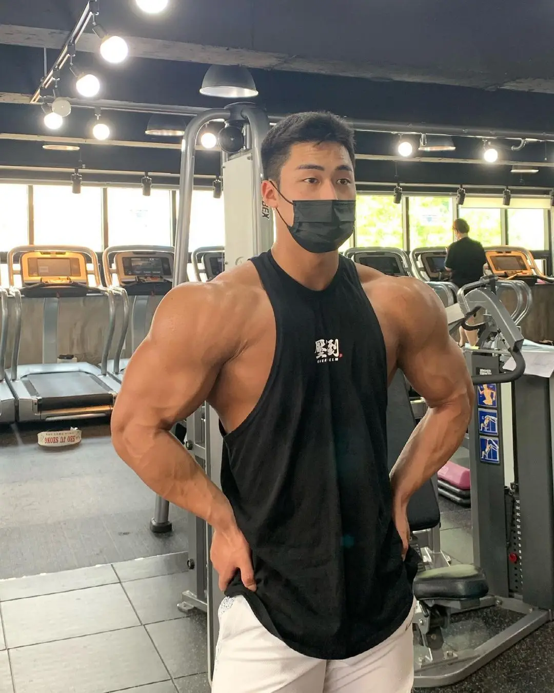 Color: Blue, Size: L - Summer New Figure Sports Vest Men's Cotton Elastic Training Fitness Vest Fashion Basketball Enthusiasts Hot Transfer Logo