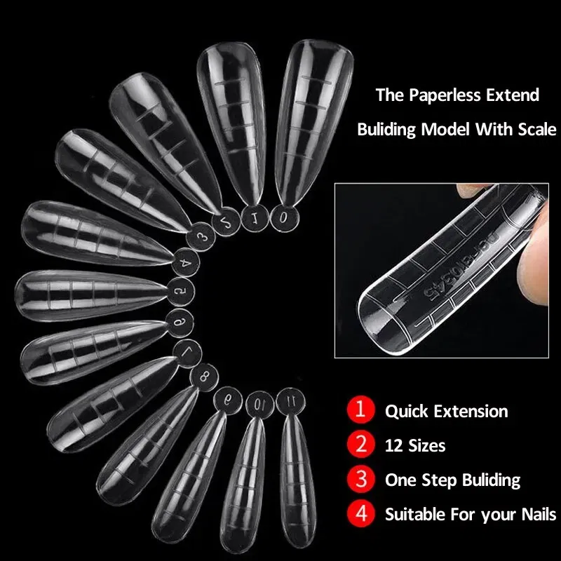 Color: plum - 120pcs Nail Forms Full Cover False Nails Quick Building Mold Fake Nail Shaping Extend Top Molds For Gel Salon Manicure Art