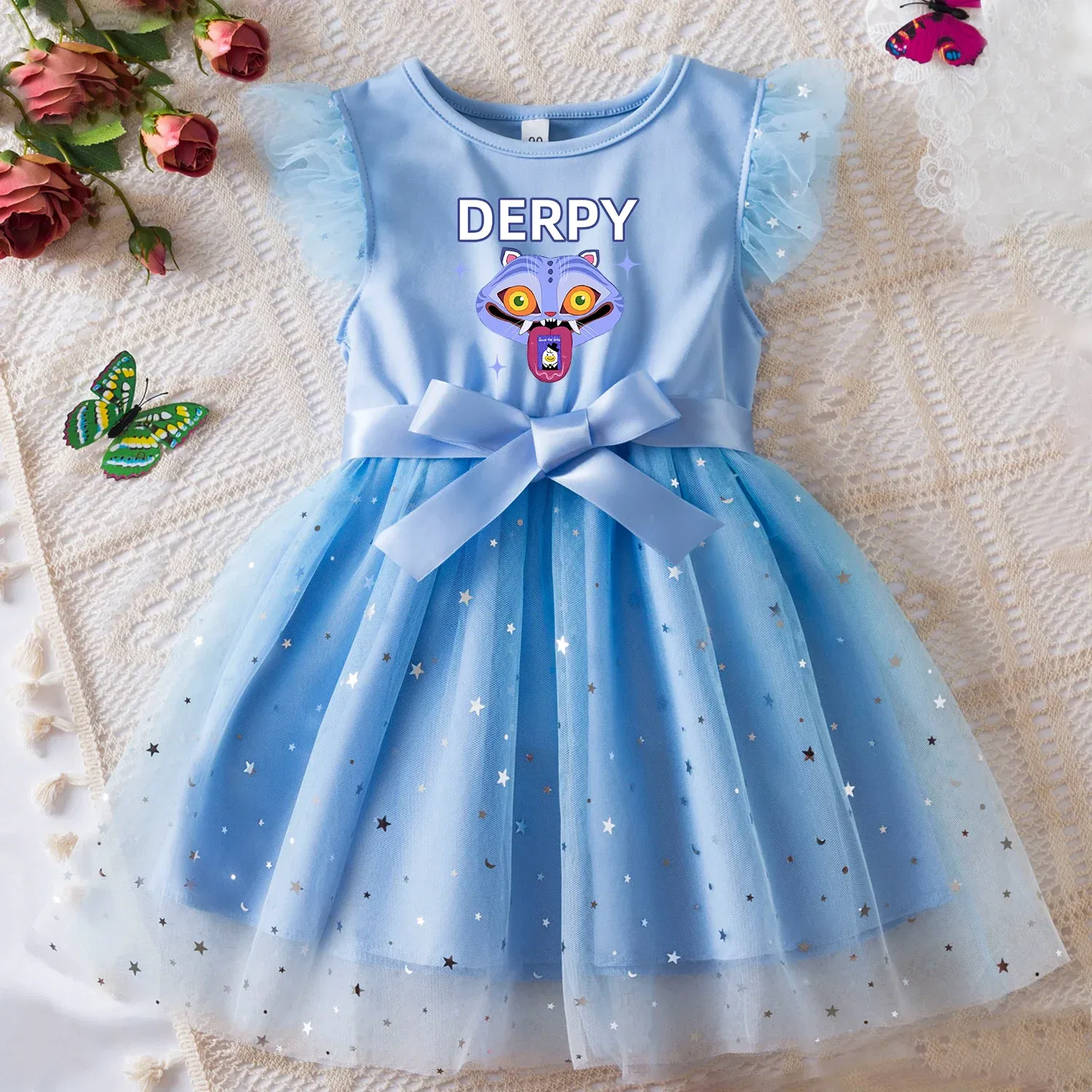 Color: PURPLE, Size: One Size, Height: 164 - KPop Demon Hunters Girls Dress Kids Party Halloween Carnival Birthday Party Clothes Princess Tutu Dresses Costume Children Gift