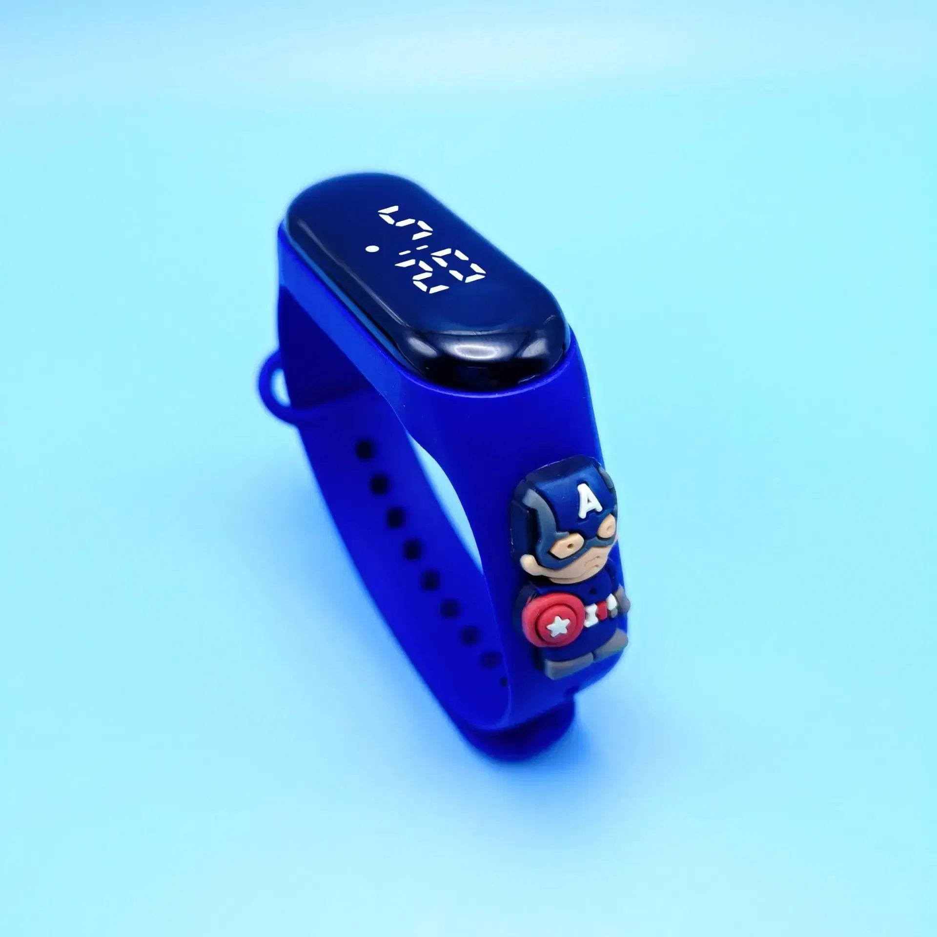 Color: light green - Disney Stitch LED Waterproof Kids Digital Watch Spiderman Hulk Children Watch Sports Touch Electronic Kids Gifts