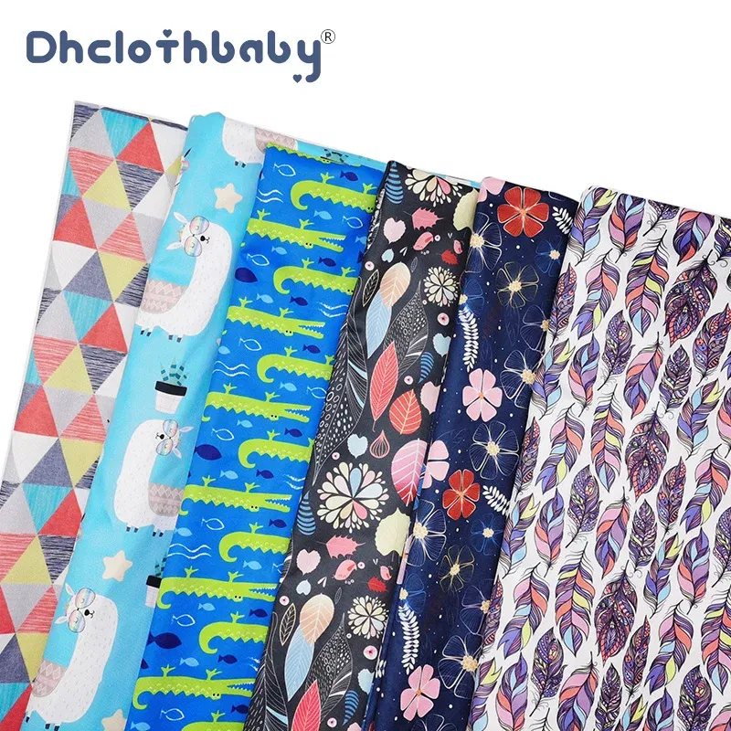 Color: Pink, Size: NB - Washable Waterproof TPU Handmade Polyester Fabric Printed PUL Material for High Quality Cloth Diaper Menstrual Pads DIY Sewing