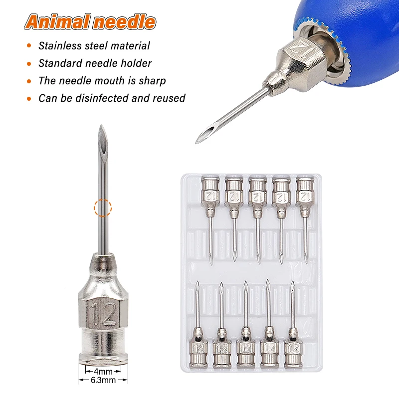 Color: Light Grey - 1-10ml Automatic Veterinary Continuous Syringe Animal Injection Adjustable Vaccine for Livestock Pig Cattle Sheep Chicken