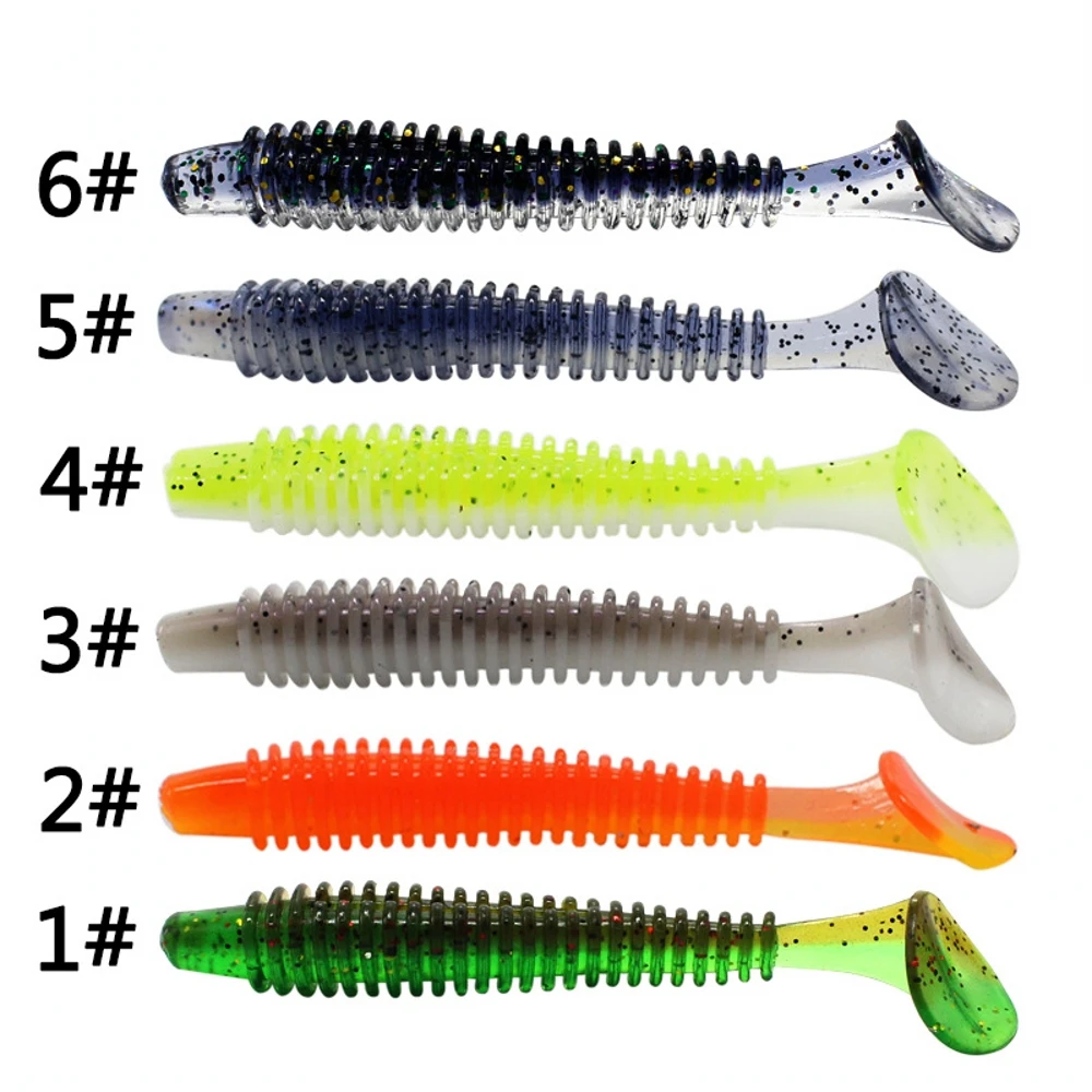 Color: PURPLE, Size: 55mm - 10pcs/lot Fishing Lure 50mm 0.8g Soft Rubber Bait Jig Wobbler Soft Worm Carp Fishing Bait Artificial Silicone Swimbait