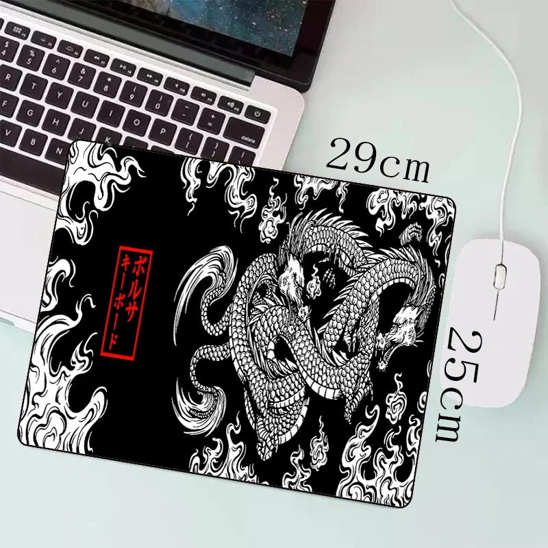 Size: XXS, Color: BROWN - Japanese Dragon Large Gaming Mousepad XXL Keyboard Gamer Mouse Pad on The Table Speed Desk Mat Anime 900x400 700X300 Mouse Mats