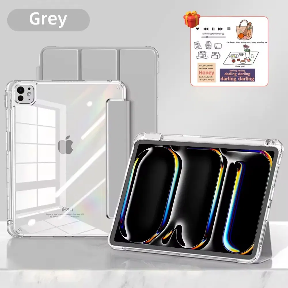 Color: Red, Size: iPad pro 12.9 - For iPad Air 5 Case 2024 Air 6 11 iPad Pro 11 12.9 13 10 Gen 10.2 9th 8th 7th 9.7 6th 5th Mini 7 6 Smart case with pen Holder