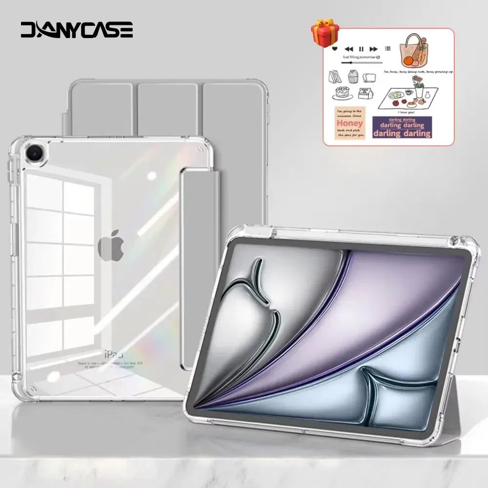 Color: Red, Size: iPad pro 12.9 - For iPad Air 5 Case 2024 Air 6 11 iPad Pro 11 12.9 13 10 Gen 10.2 9th 8th 7th 9.7 6th 5th Mini 7 6 Smart case with pen Holder