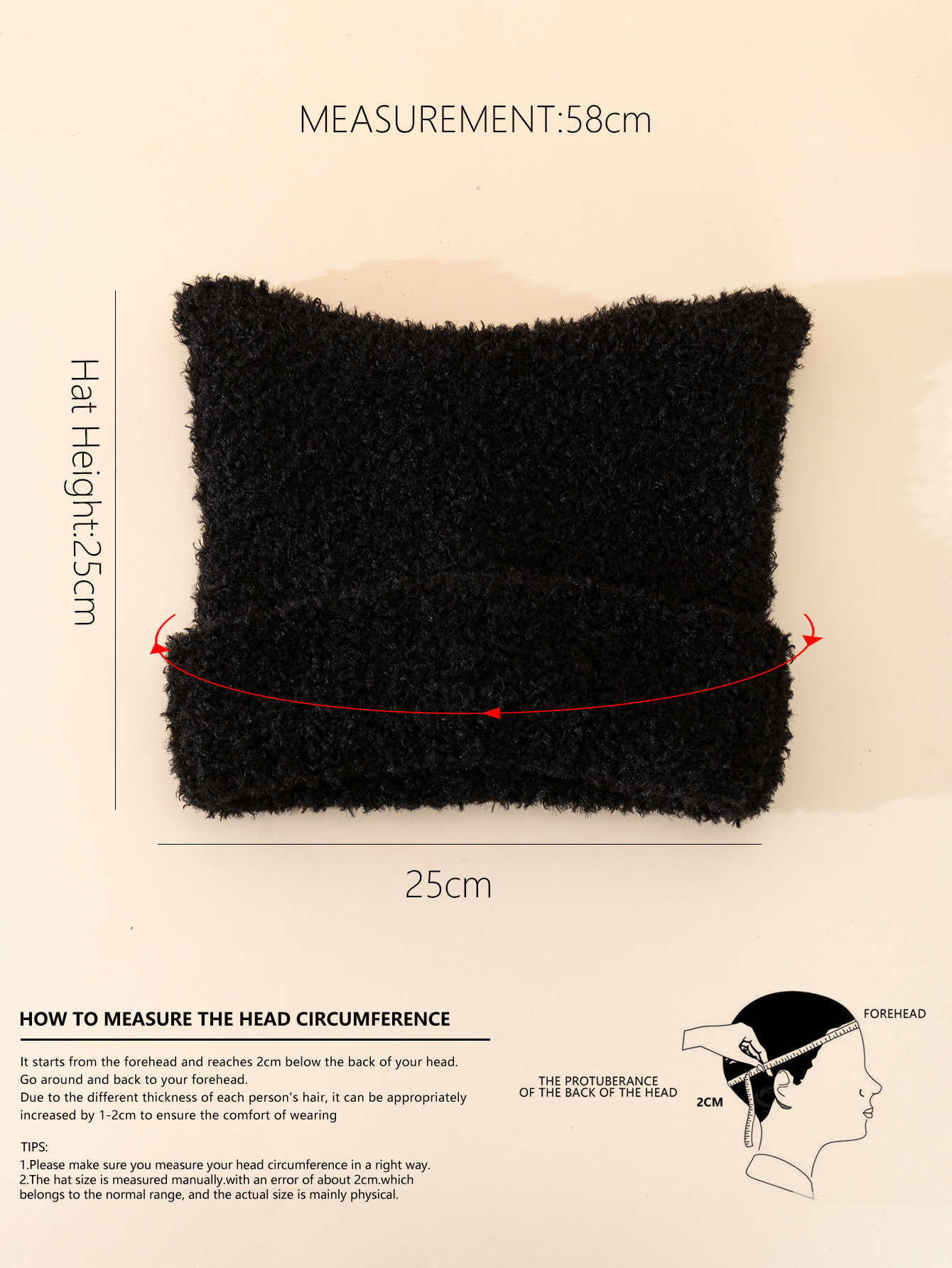 Color: Black, Size: One Size - Harajuku Beanie Hat for Women Girls Punk Gothic Cat Ear Knitted Hat Autumn and Winter Warm Striped Knitted Wool Cap