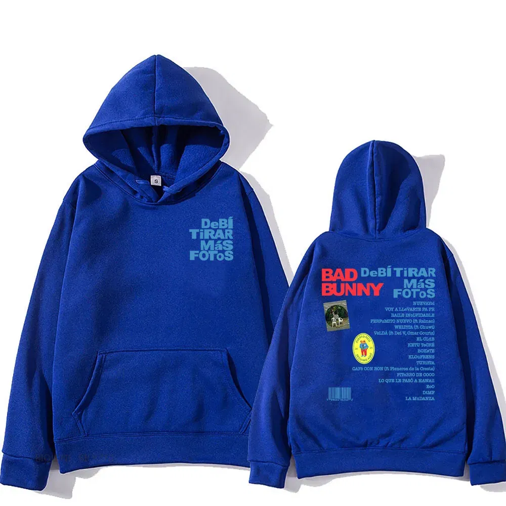Color: PURPLE, Size: S - Unisex Streetwear Bad Bunny DTMF Hoodies 2025 New Album Deb?­ Tirar Más Fotos Printing Sweatshirts Winter Comfortable Male Hoodie