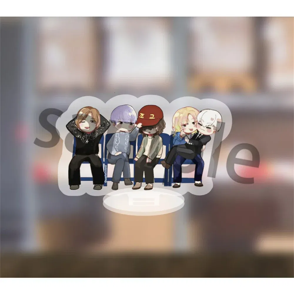 Color: Pink, Size: 10 cm, Ships From: CHINA - Popular Anime The Infinity Cartoon Figure Acrylic Stand Model Cherry Blossom Hasegawa Langa Bag Pendant Skateboard Fans For Gift