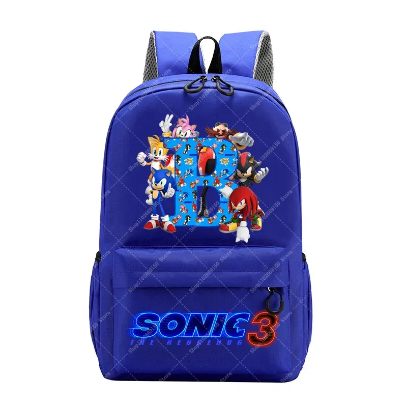 Color: Pink, Size: 40cm - Sonics Children Cartoon Schoolbag Kids Anime Cute Backpack Boy Fashion Knapsack Student Casual Shoulders Book Bag Xmas Gift 2025
