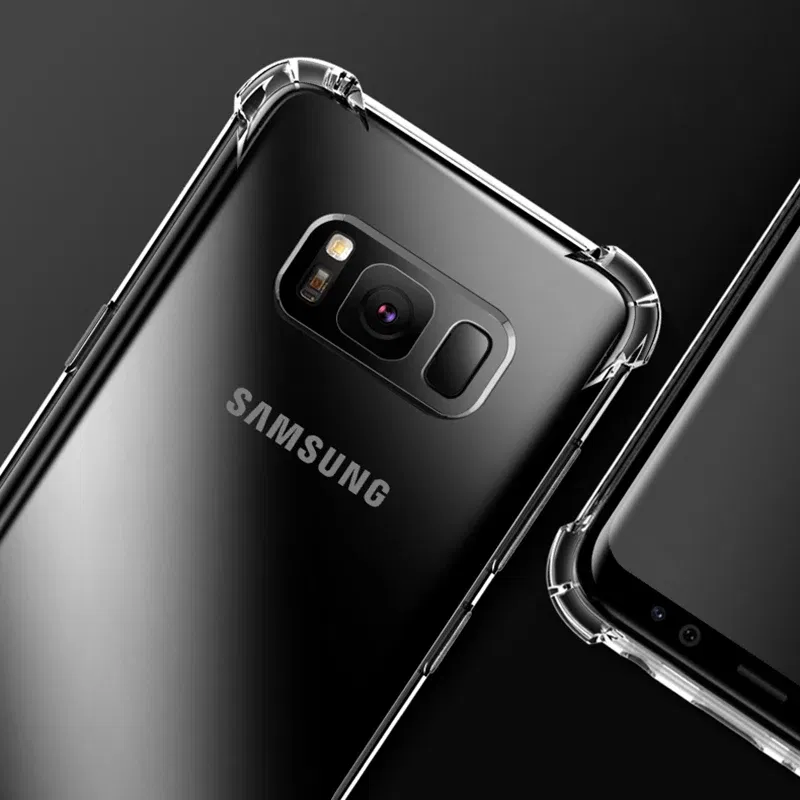 Material: Nylon - Clear Case For Samsung Galaxy S20 S21 FE S22 S10 S9 S8 Plus S10E Note 8 9 10 20 Plus ShockProof Transparent Soft Cover Case