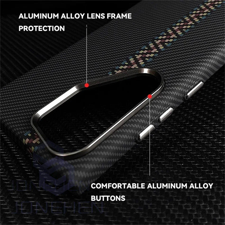 Color: SKY BLUE, Material: PC - Carbon Fibre 3D Relief For MagSafe Case For Samsung Galaxy S24 Ultra S23 Plus Wireless Charge Hard PC Shockproof Magnetic Cover