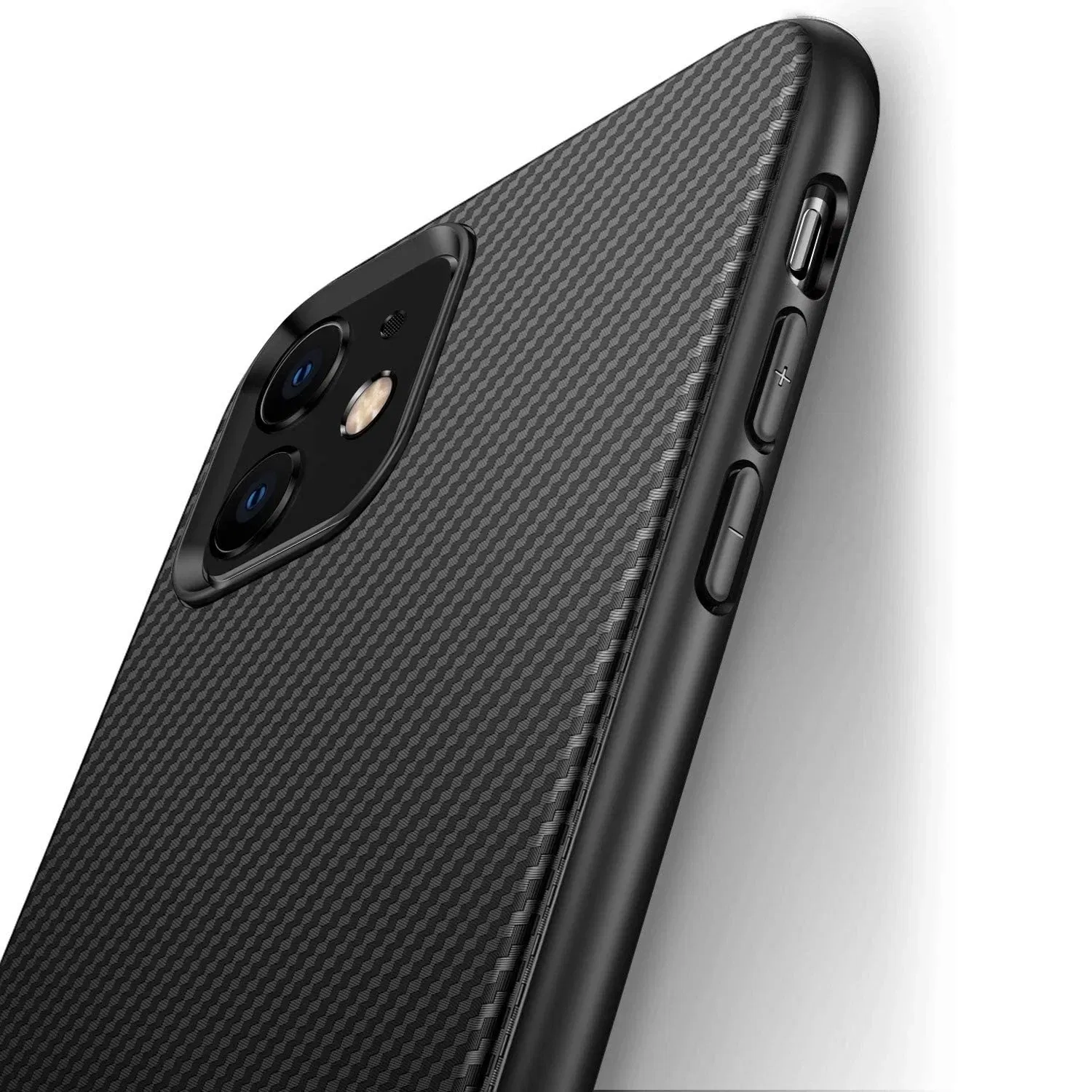 Color: black, Material: Vinyl - Luxury Carbon Fiber Silicone Case for iPhone 13 11 12 14 15 16Pro Max XSMAX XR XS  X SE 5 6 6S 7 8 14Plus  Protective Soft Cover
