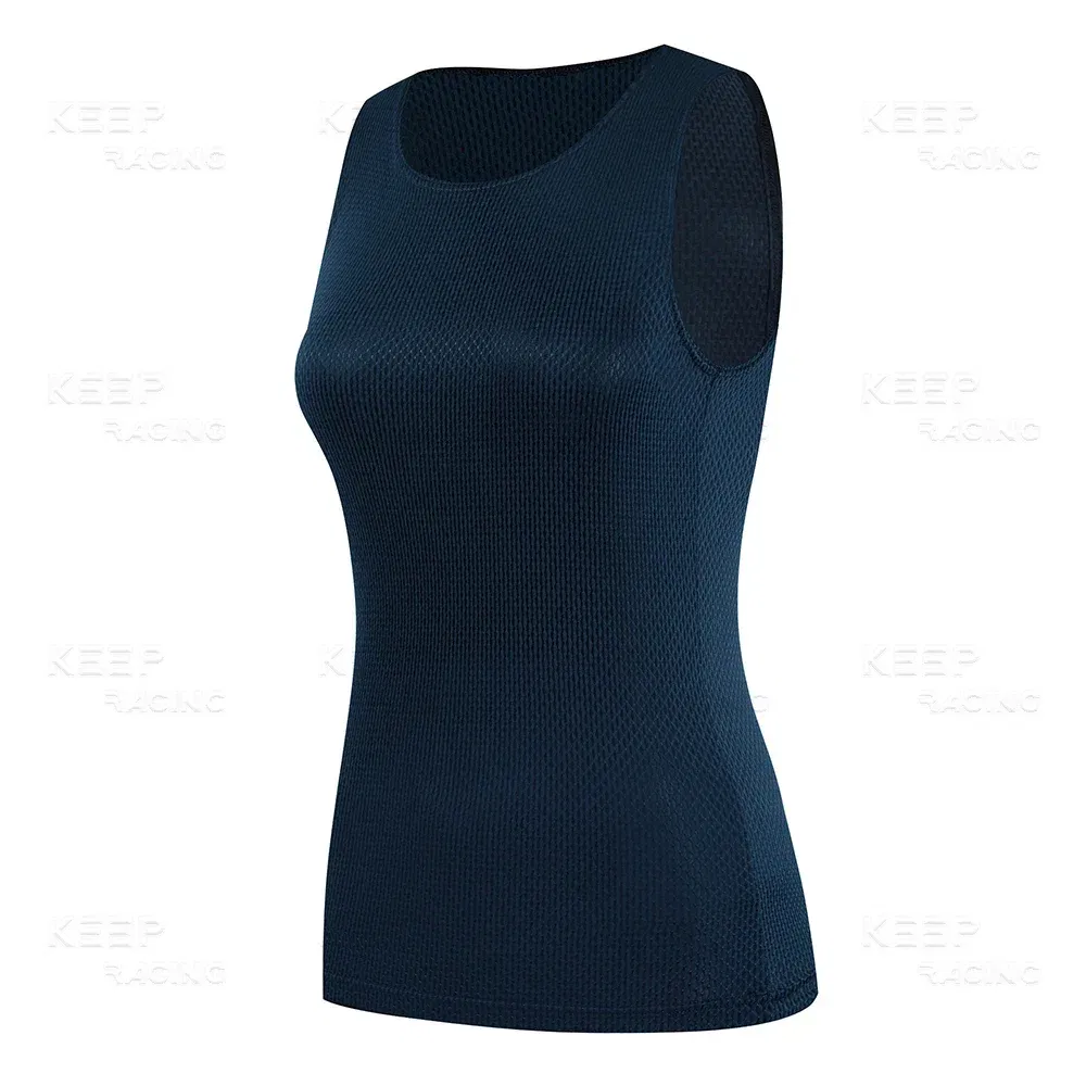 Color: Brown, Size: XL - Women Cycling Base Layers Colorful Cycling Jersey Blue Quick Dry Vest Breathable Pink Undershirt Elastici Vest Road Bike Jerseys