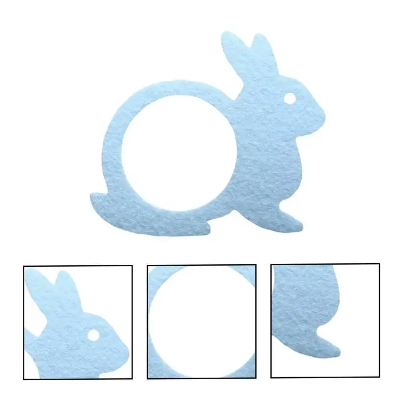 Ships From: CN, Color: Red - Napkin Ring Holder 4pcs Rabbit Bunny Ring For Dinner Napkin Spring Party Ornaments For Gatherings Buffets Banquet Picnics
