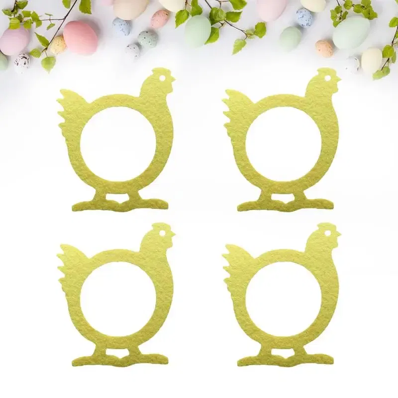Ships From: CN, Color: Red - Napkin Ring Holder 4pcs Rabbit Bunny Ring For Dinner Napkin Spring Party Ornaments For Gatherings Buffets Banquet Picnics