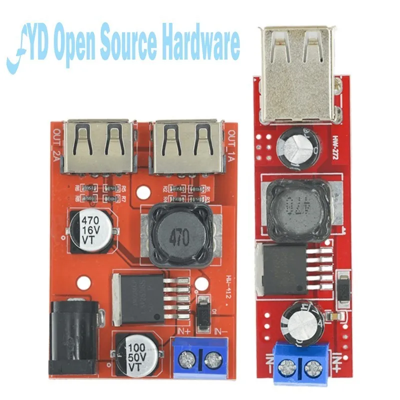 Color: Red, Ships From: CHINA - LM2596 Dual USB Output 9V / 12V / 24V / 36V Car Charger Switch 5V DC-DC Power Supply Module 3A Buck Regulator Converter