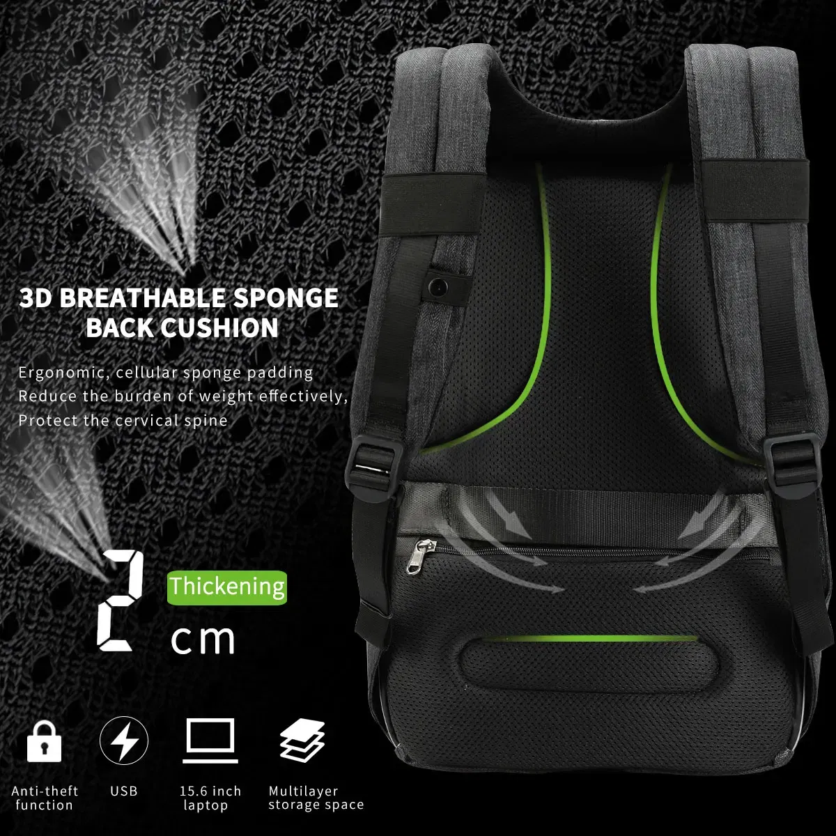 Color: black, Ships From: CHINA - Tigernu Men Backpack Laptop Backpack 15.6inch Cut-resistant Fabric Business Backpack Bags For School Travel Backpacks Knapsacks