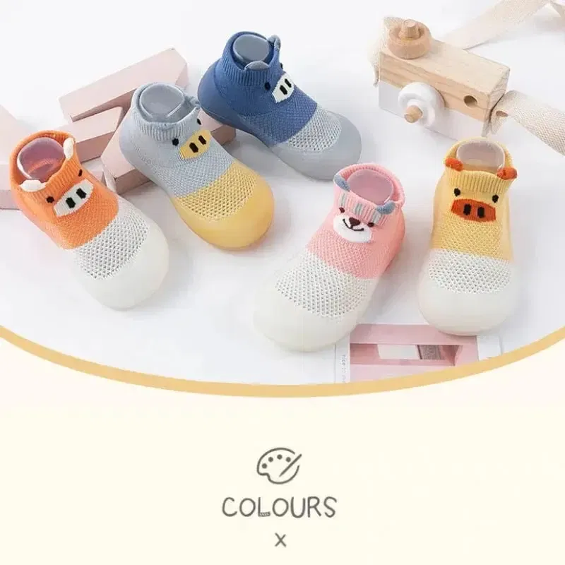 Shoe Size: 1, Color: Clear - Cute Piggy Children's Shoes Men's and Women's Baby Soft Bottom Breathable Footwear Toddler Sandals Cotton Baby Socks Shoes