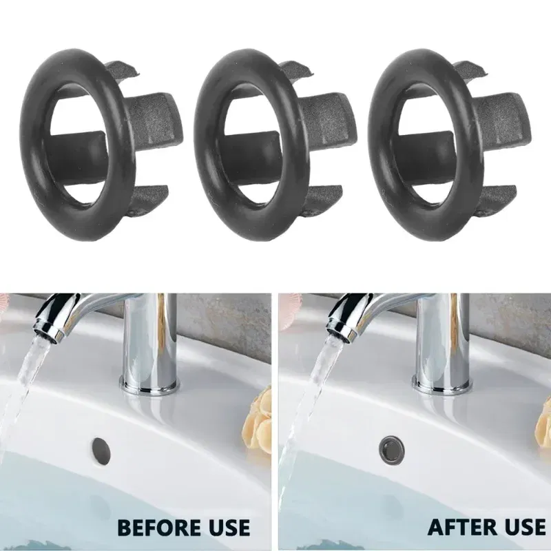 Color: Navy Blue, Outer Diameter: 76mm - 4/1pcs Sink Hole Round Overflow Cover Kitchen Basin Trim Hollow Overflow Ring Plug Bathroom Wash Basin Overflow Ring Accessories