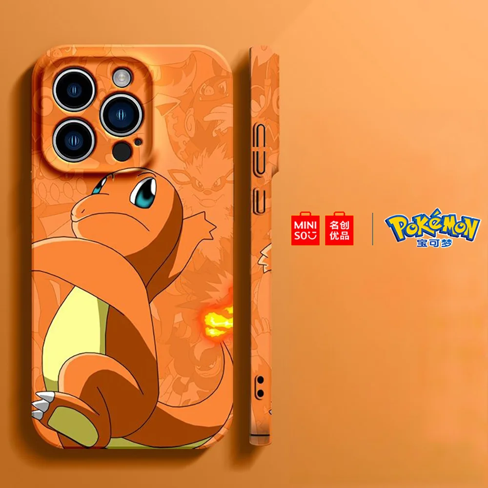Color: black, Material: tpu - Miniso Pokemon Collaboration Pikachu Gengar Phone Case For iPhone 15 14 13 11 12 16 Pro Max Plus X XR Girl Silicone Phone Case
