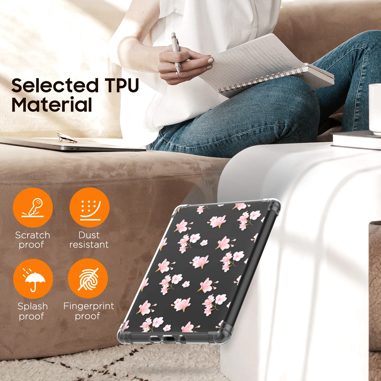 Color: Blue, Size: eleven - Case for 6.8" Kindle Paperwhite (11th Generation-2021) Ultra Clear Soft Flexible Transparent TPU Skin Bumper Back Cover Shell