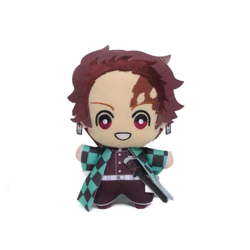 Color: Gold, Height: 11cm-30cm - 15cm Japan Anime Demon Slayer Akaza Rui Iguro Obanai Tanjirou Kamado Nezuko Agatsuma Zenitsu Plush Toys Doll Peluche Gift