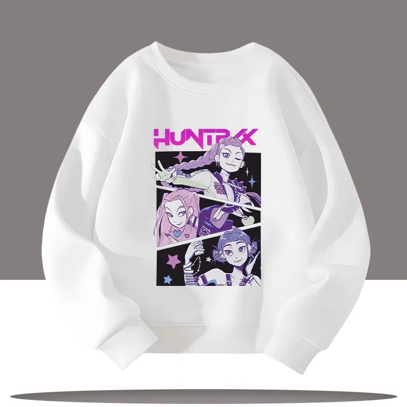 Color: green, Kid Size: 4 - Children's Clothing K-pop Demon Hunters Cartoon Print 3-12 Year Old New Style Kids Round-neck Sport Shirt Cute Girl Casual Top