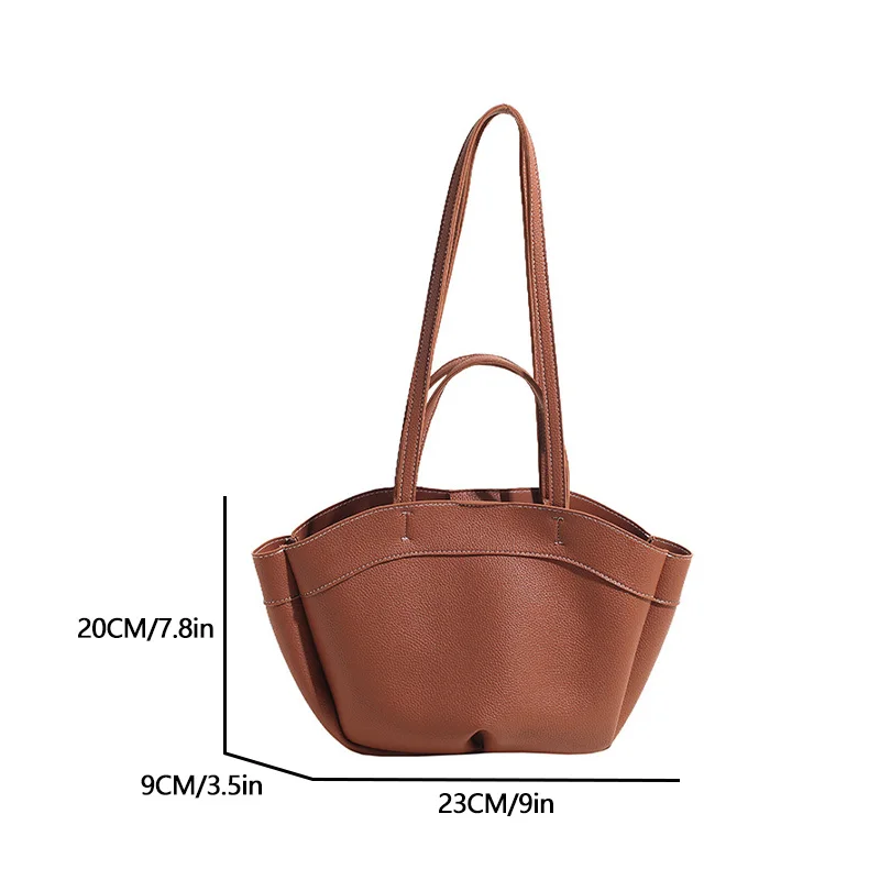 Color: light brown - Tote bag fashionable large capacity mother and child bag single shoulder portable shopping bag