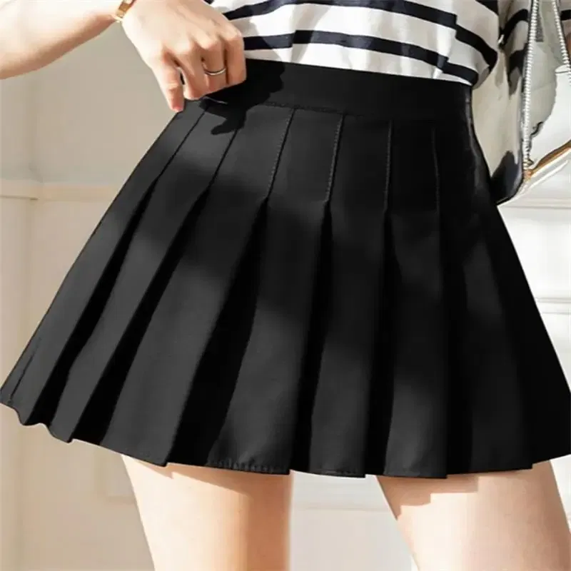 Size: XL, Color: black - 1pc Pleated High Waist Mini Skirt Women Sexy White Micro Ladies Korean Style Summer Miniskirt Y2k Egirl Hot Skirt