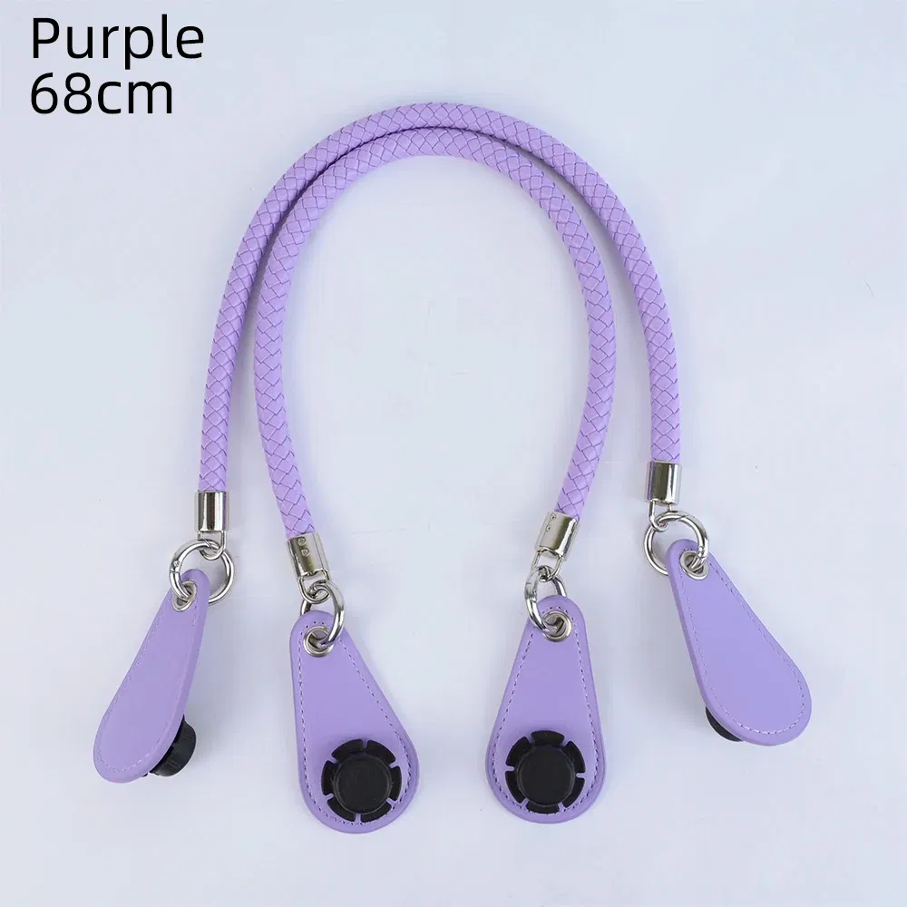 Color: Orange, Ships From: CHINA - 2025 Obag PU Woven braided leather Rope Handles strap belt for O Bag accessoires Tote Bag  Women's Bag Accessories
