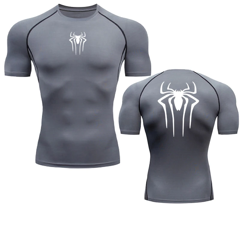 Color: Gold, Size: XXXL - Printed Men's Athletic Compression Shirts Athletic Quick Dry Breathable Rash Guard Athletic Tight Workout Tops Summer Men